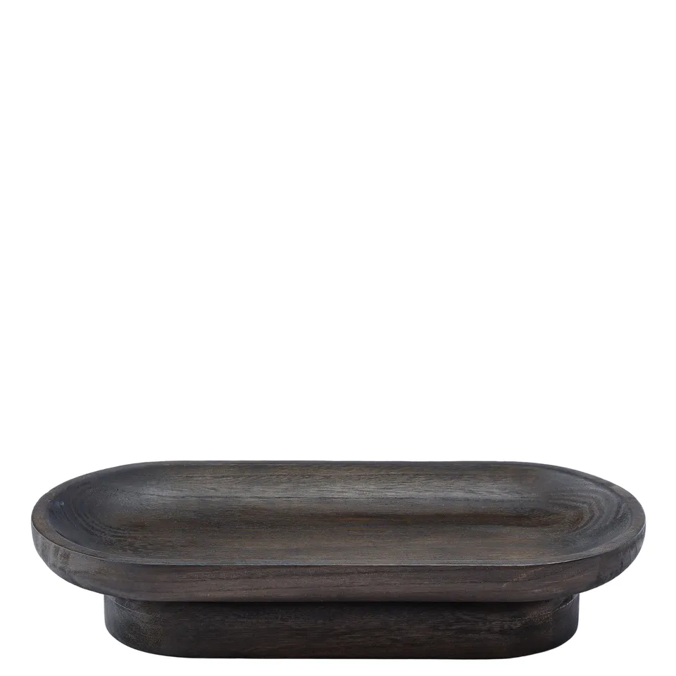 sia-arlo-plateau-d-coratif-ovale-38-cm-noir-paulownia image 1