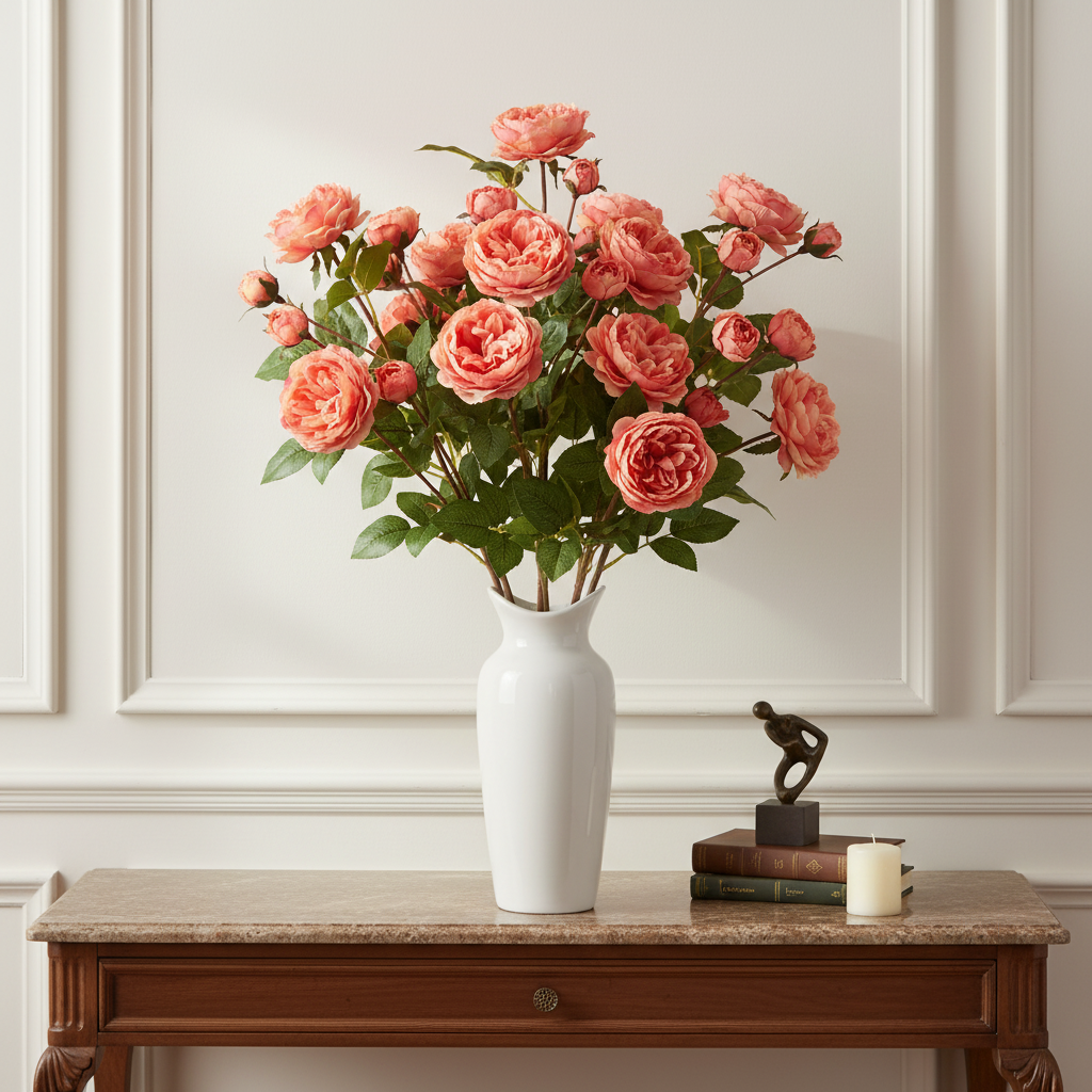 sia-deco-noah-tige-de-roses-artificielle-blanc-50-cm image 2