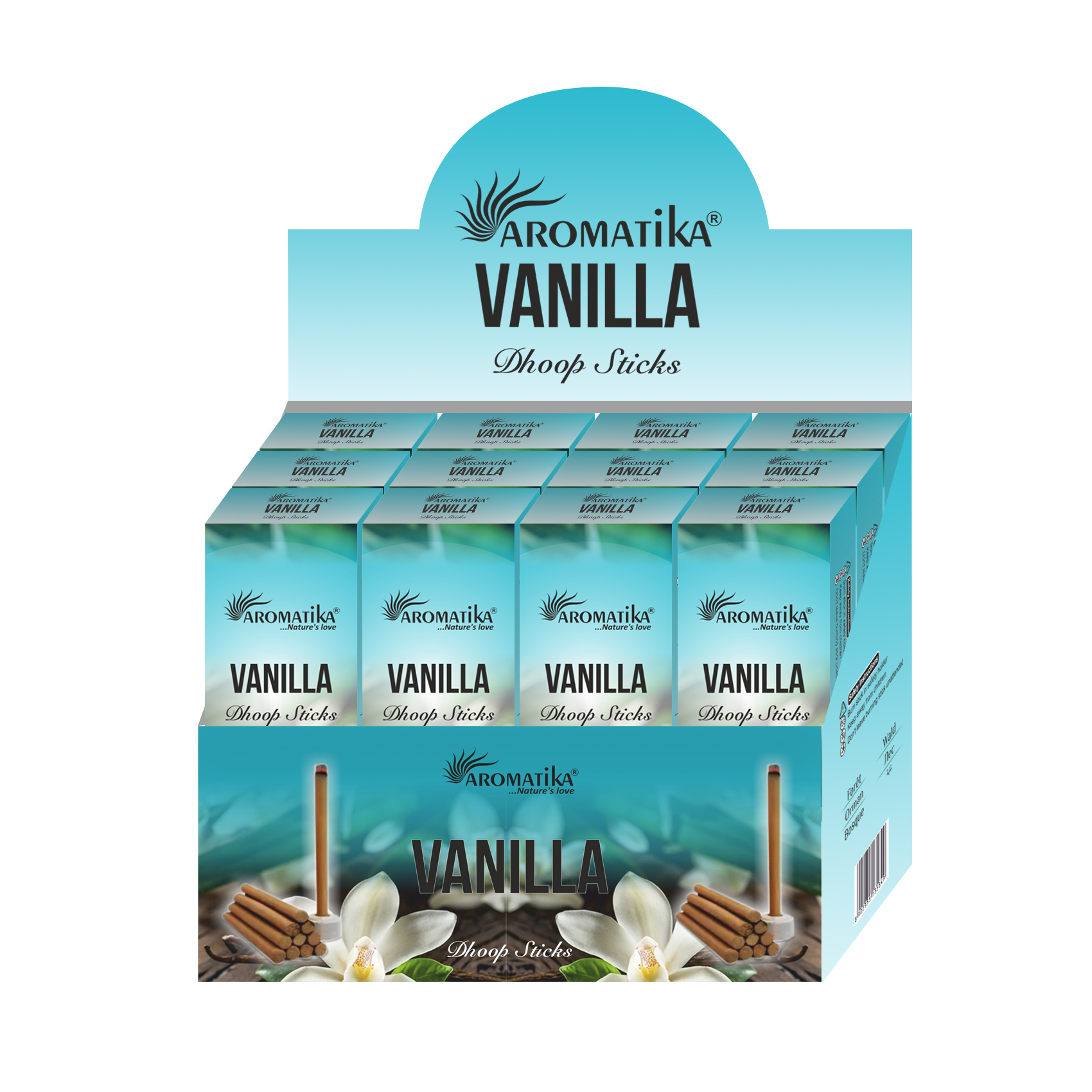 aromatika-dhoop-b-tons-d-encens-vanille-120-pi-ces-sucr image 1