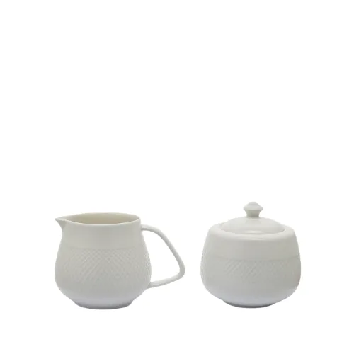 sia-deco-alba-c-cile-sucrier-et-pot-lait-porcelaine-blanc image 1