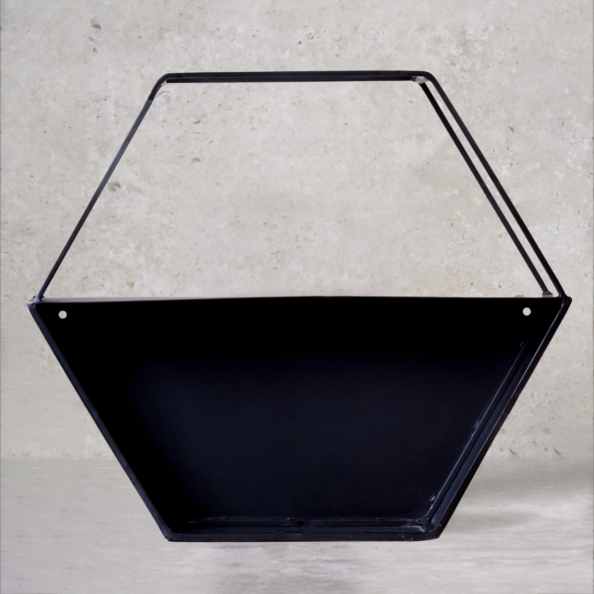 sia-deco-ania-rangement-mural-hexagonal-noir-42-cm-m-tal image 2