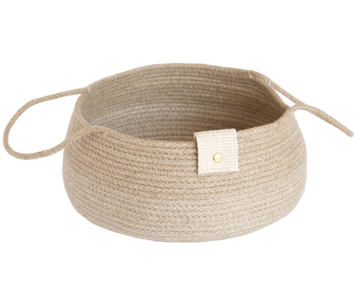 am-cla-paniers-panier-rangement-corde-lin-boule-25-cm image 1