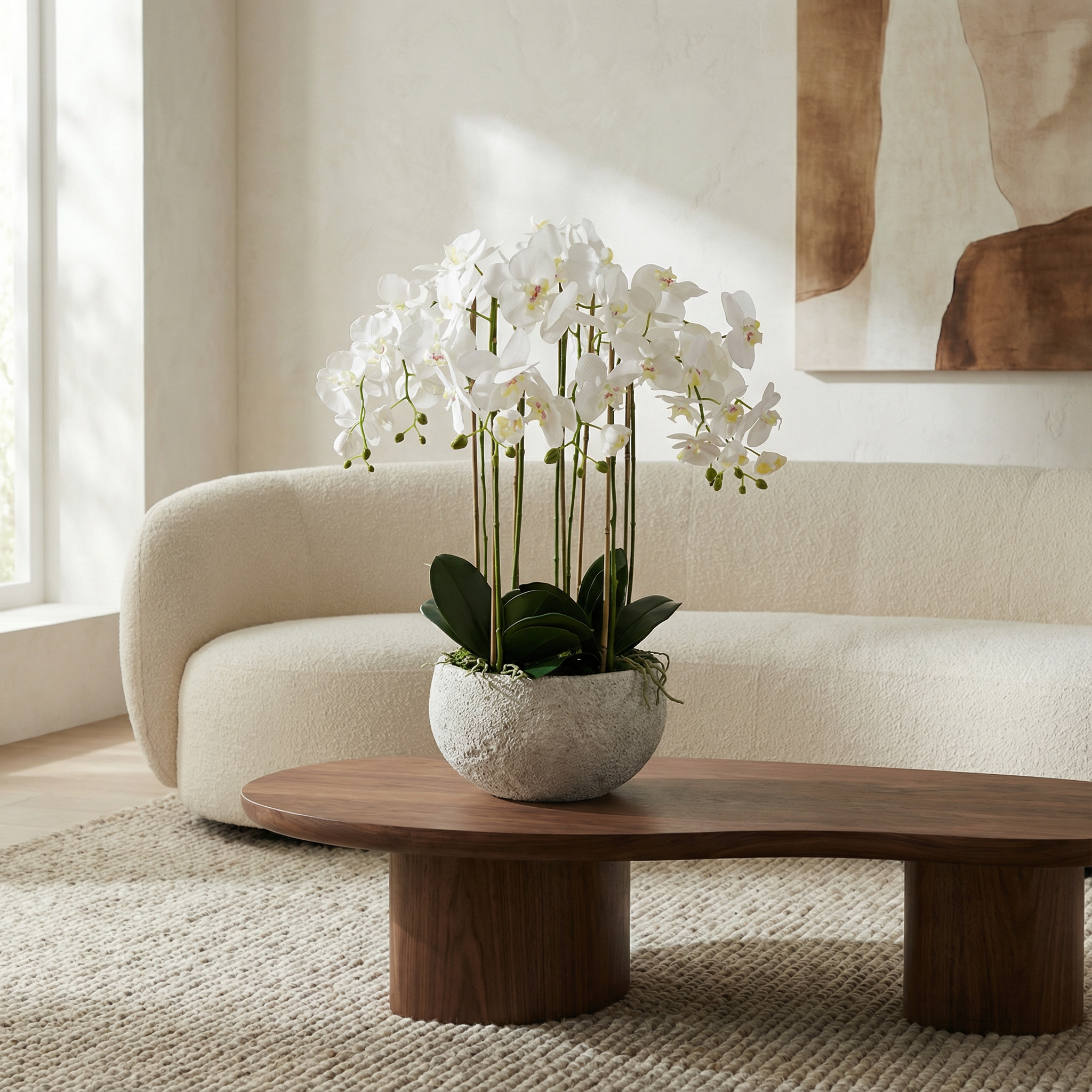 sia-noah-serena-orchid-e-artificielle-blanc-70-cm-vase-c-ramique image 2