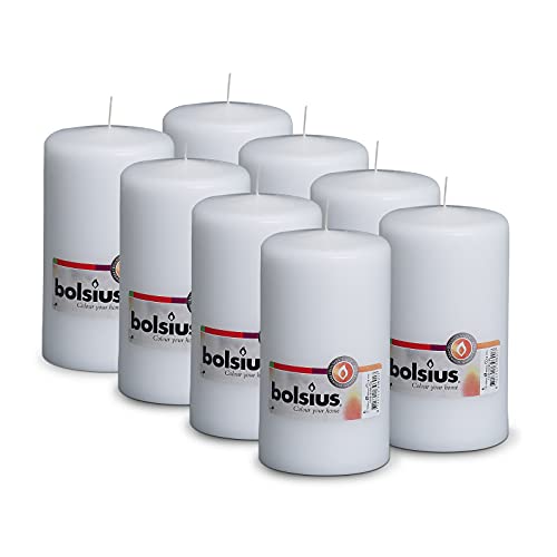 bolsius-bougies-piliers-lisses-blanches-20-cm-lot-8 image 6