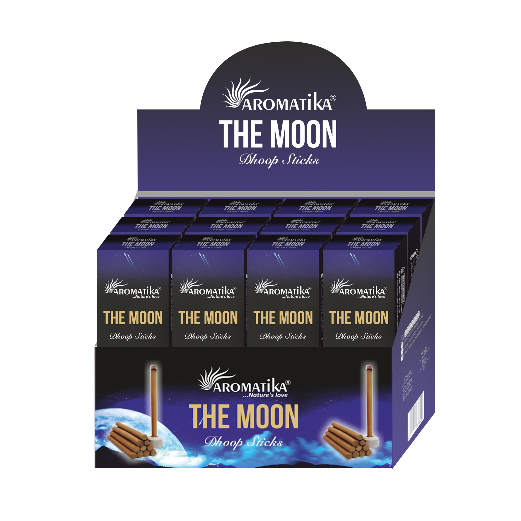 aromatika-dhoop-sticks-the-moon-b-tons-d-encens-lune-lot-120 image 1