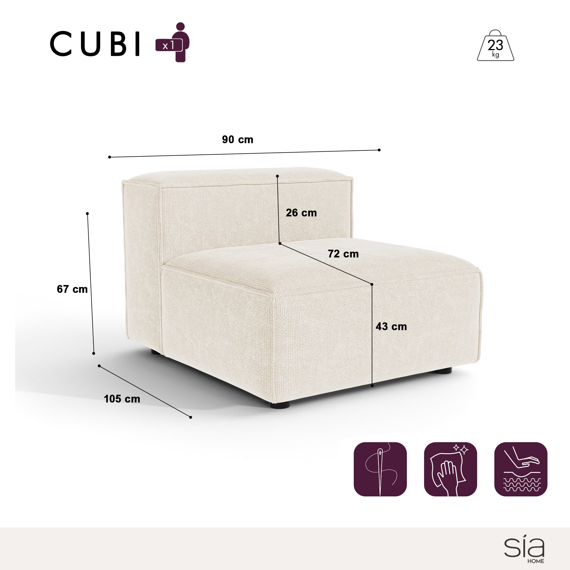 sia-deco-cubi-fauteuil-modulable-cr-me-mousse image 4