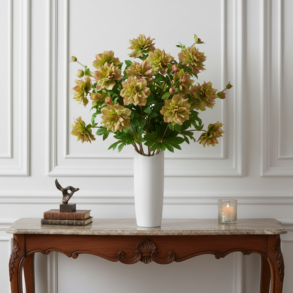 sia-noah-helleborus-tige-artificielle-49-cm-rose-jaune image 4