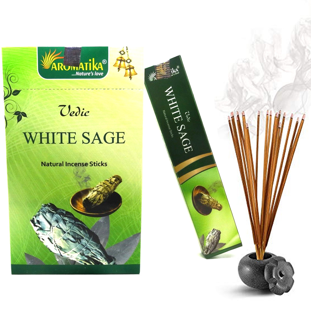aromatika-vedic-sauge-blanche-b-tonnets-d-encens-15-g-purifiant image 2