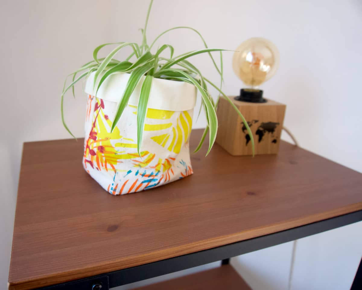 am-cla-paniers-rangement-panier-tissu-tropical-multicolore-13-cm image 4