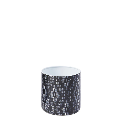 sia-antica-lily-12-cm-cache-pot-noir-en-fer-g-om-trique image 1