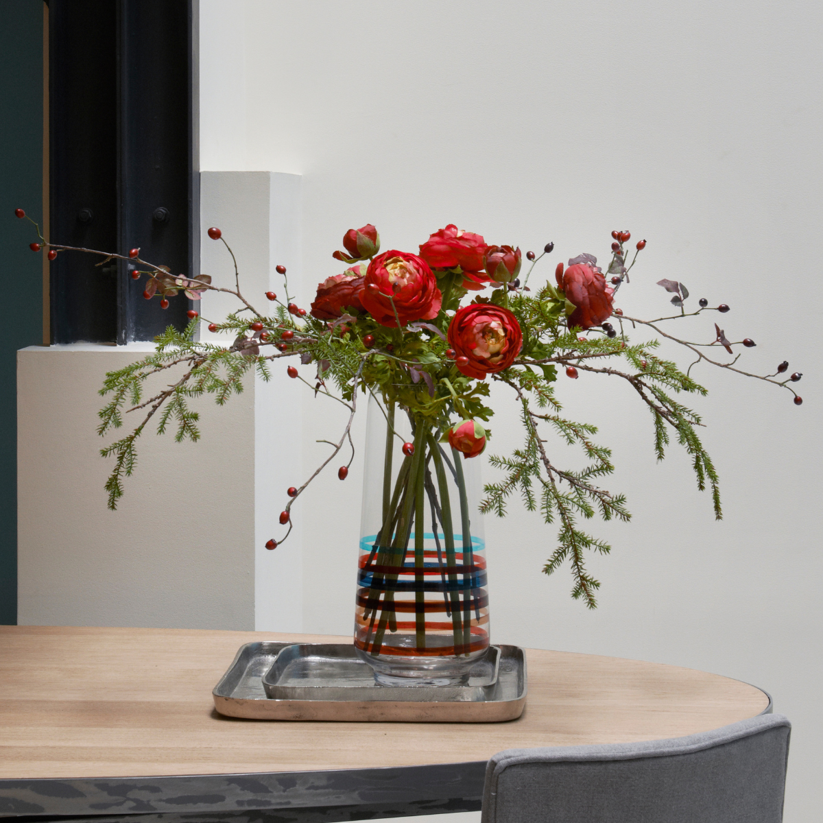 sia-noah-tige-renoncule-premium-56-cm-fleur-artificielle-rouge image 2