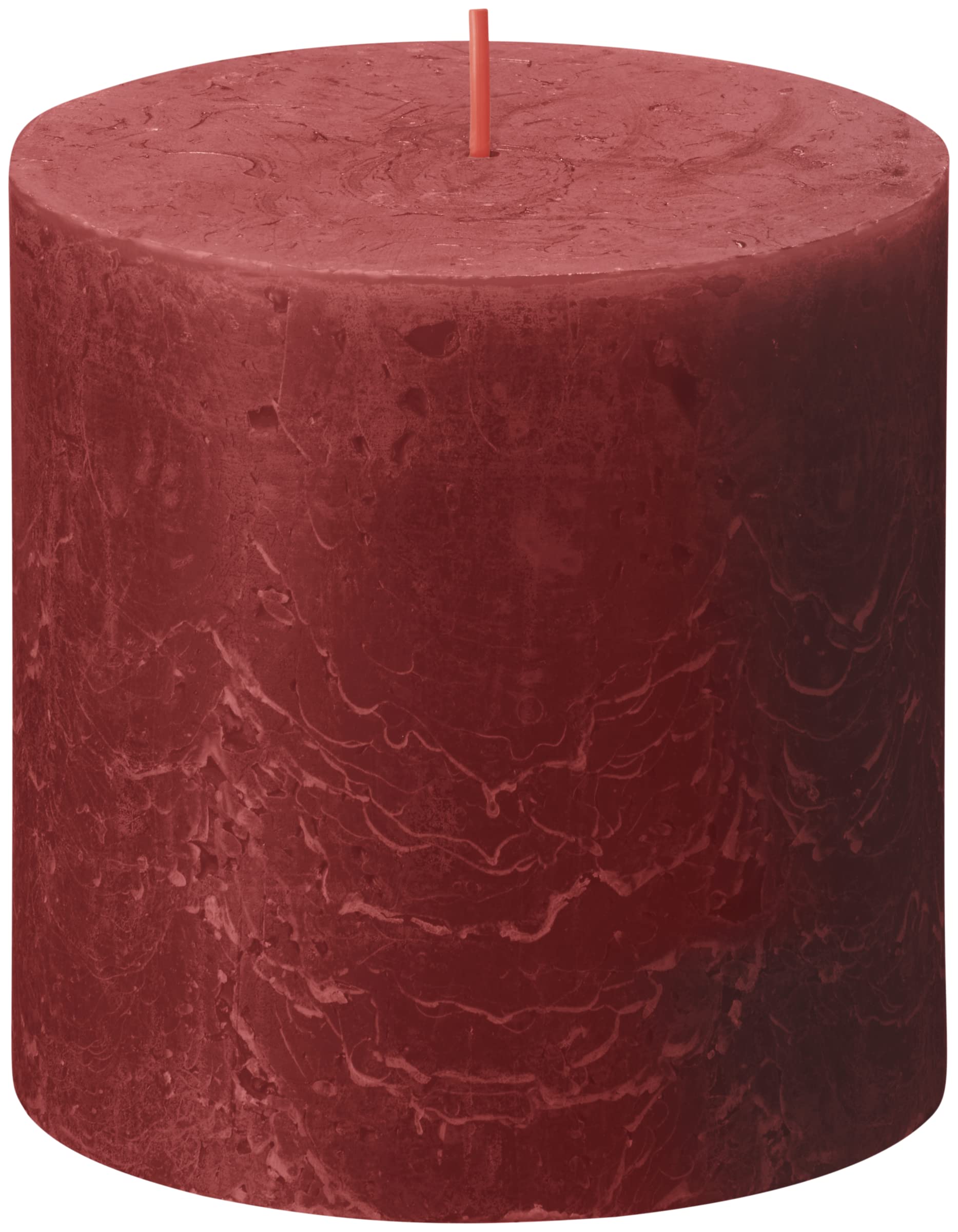 bolsius-bougies-rustiques-10x10cm-bougie-rouge-x3-62h image 4
