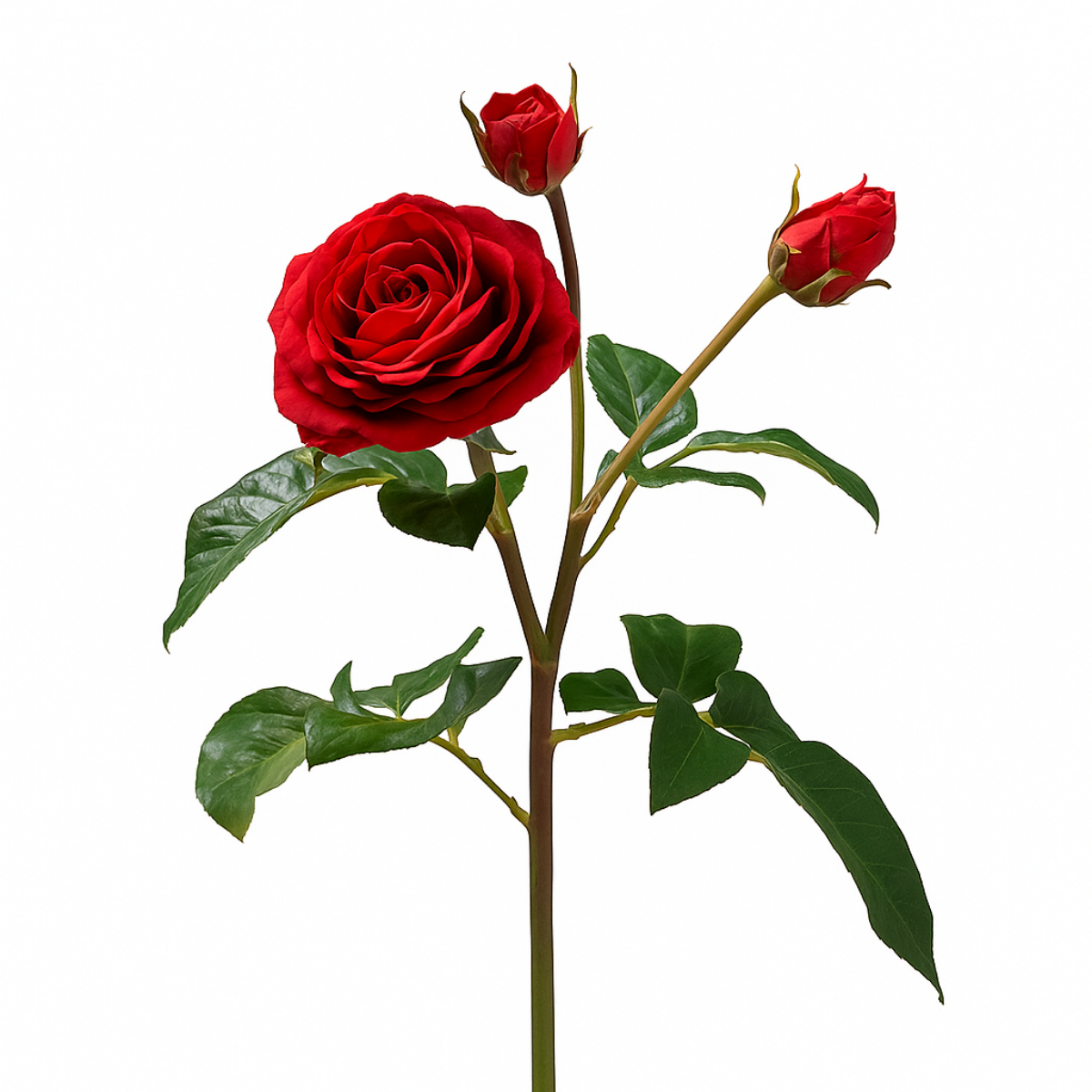 sia-deco-noah-tige-rose-artificielle-55-cm-rouge-premium image 1