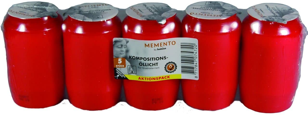 bolsius-momento-bougie-fun-raire-rouge-lot-5-45h image 2