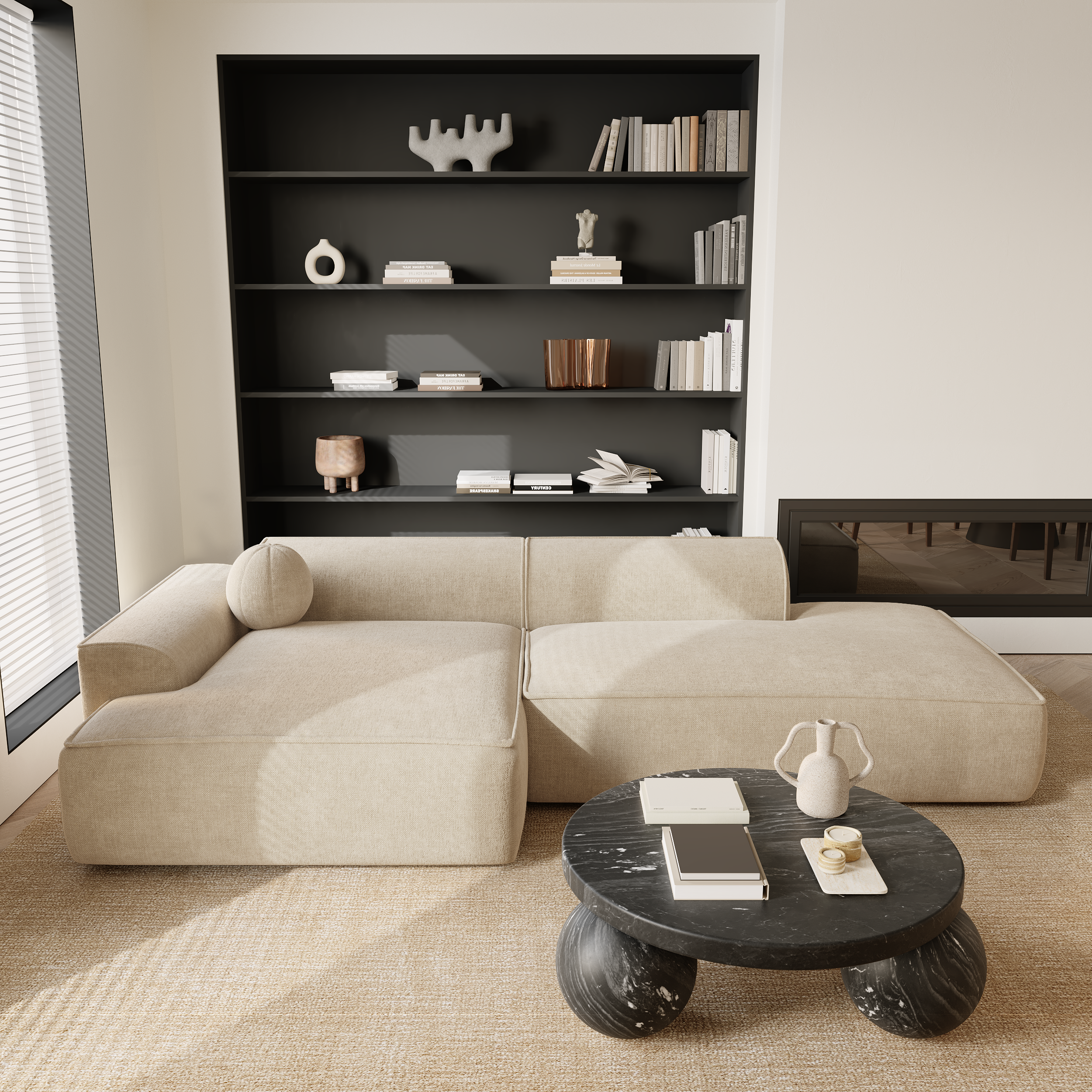 sia-ania-canap-angle-gauche-cr-me-5-places-tissu image 2