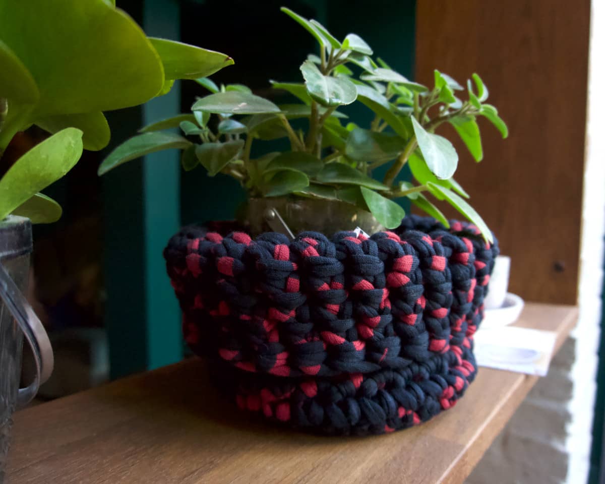 am-cla-paniers-rangement-panier-crochet-rouge-et-noir-coton-recycl image 5