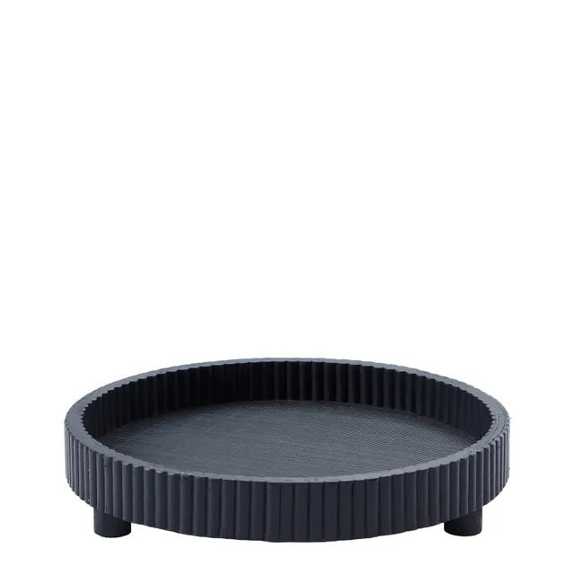 sia-arlo-palma-plateau-rond-noir-bois-30-5-cm image 1