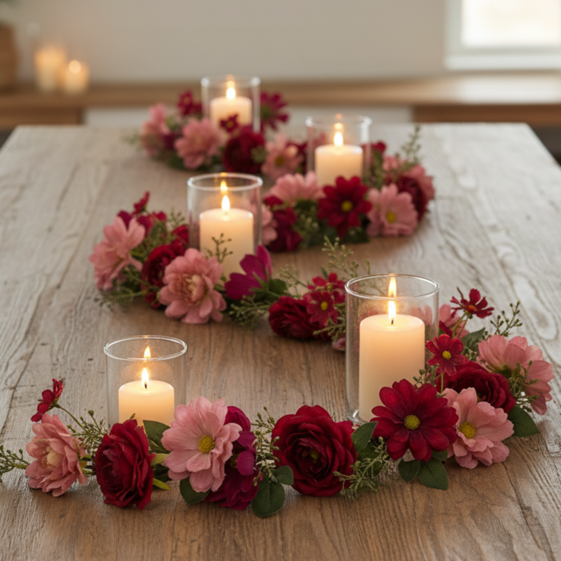 sia-noah-guirlande-dahlias-marguerites-rouge-127-cm image 3