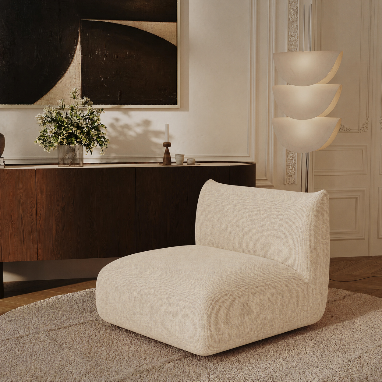 sia-deco-nooma-fauteuil-modulaire-cr-me-tissu-arrondi image 2