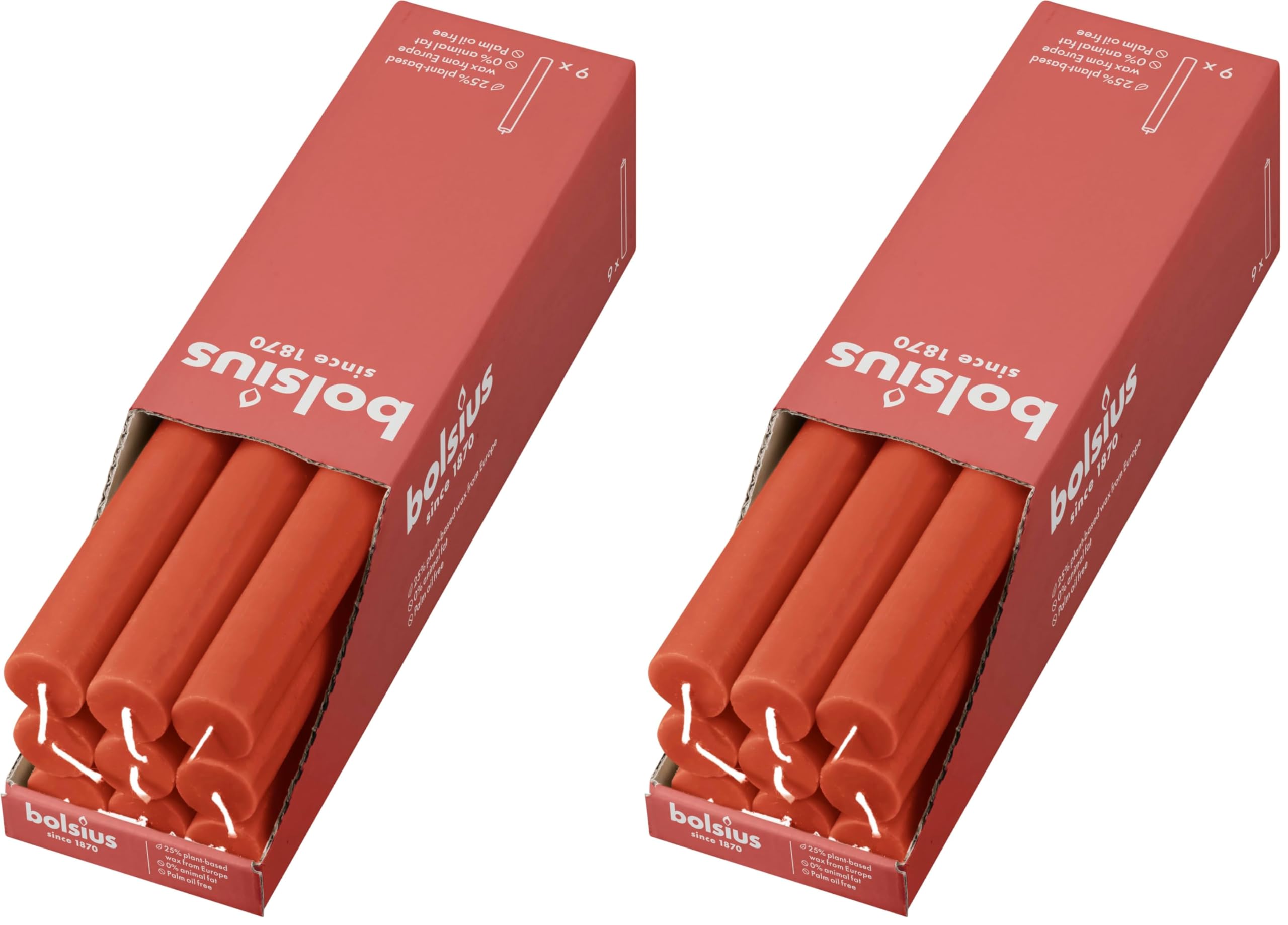 bolsius-bougies-rustiques-bougie-orange-27cm-lot-9-13h image 5