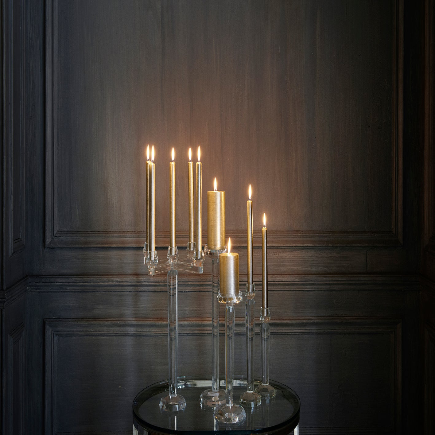 sia-nora-bougies-chandelier-blanc-iris-lot-6x25-cm image 5