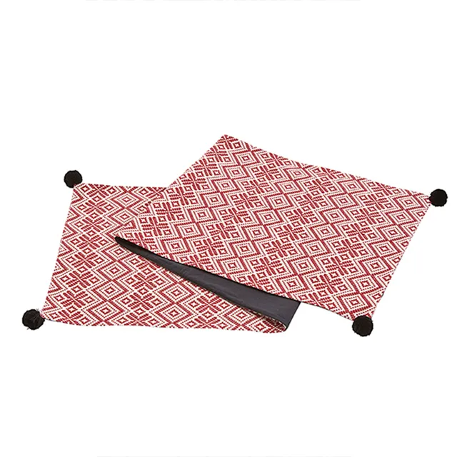 sia-deco-nola-ginger-chemin-de-table-rouge-coton-140-cm image 1