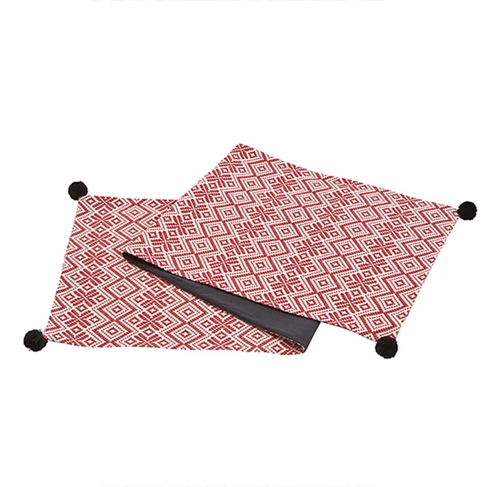 sia-deco-nola-ginger-chemin-de-table-rouge-coton-140-cm image 1