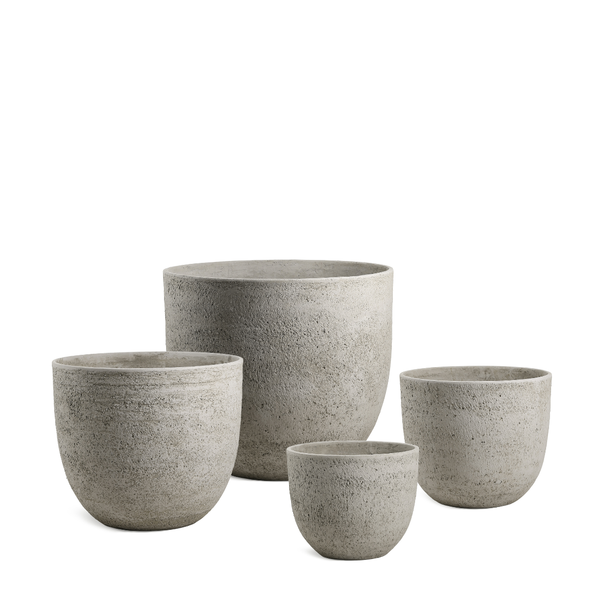 sia-deco-antica-lot-4-cache-pots-terra-blanc-gris-ciment image 1