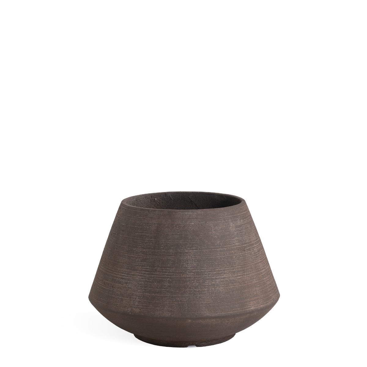 sia-antica-cache-pot-zen-conique-40-cm-marron-fonc image 1