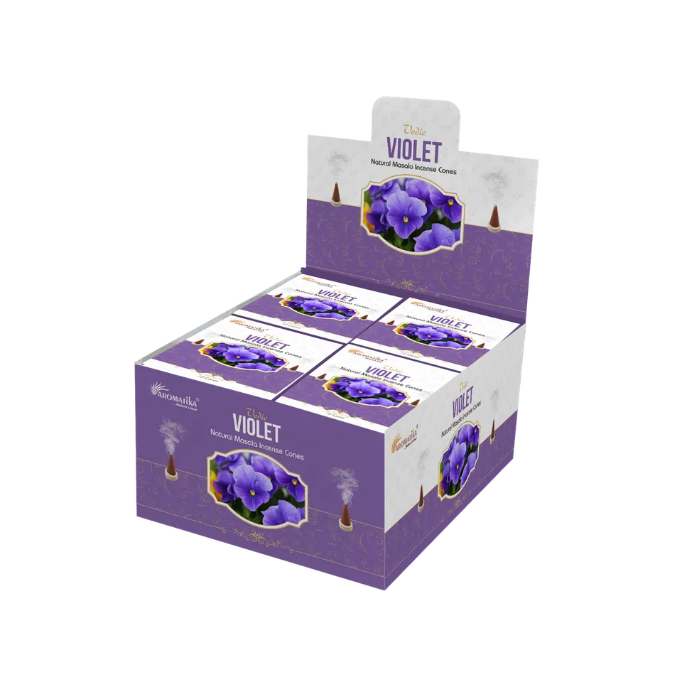 aromatika-vedic-c-nes-d-encens-violette-120-c-nes-floraux image 1