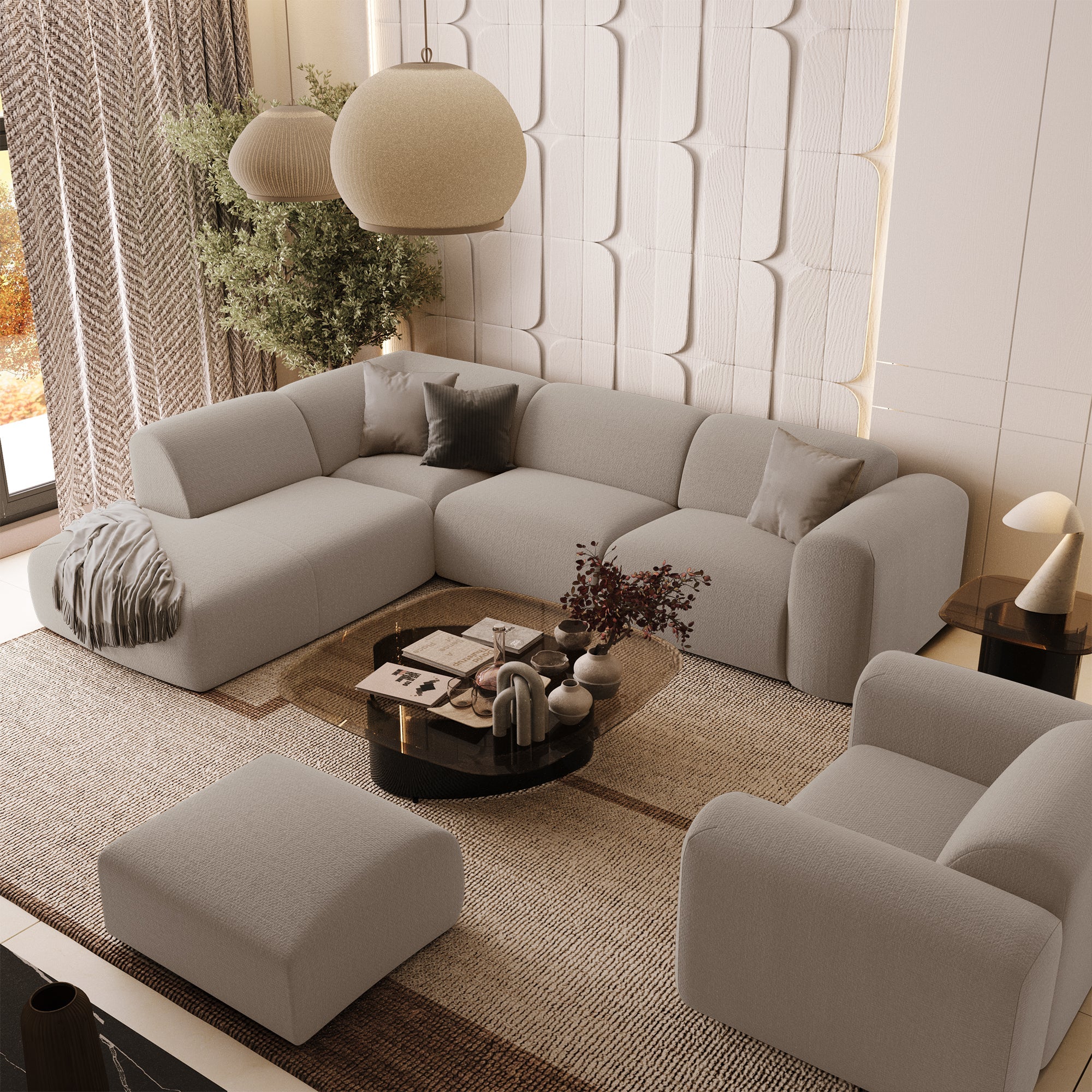 sia-deco-myra-canap-grand-angle-gauche-beige-m-ridienne image 2