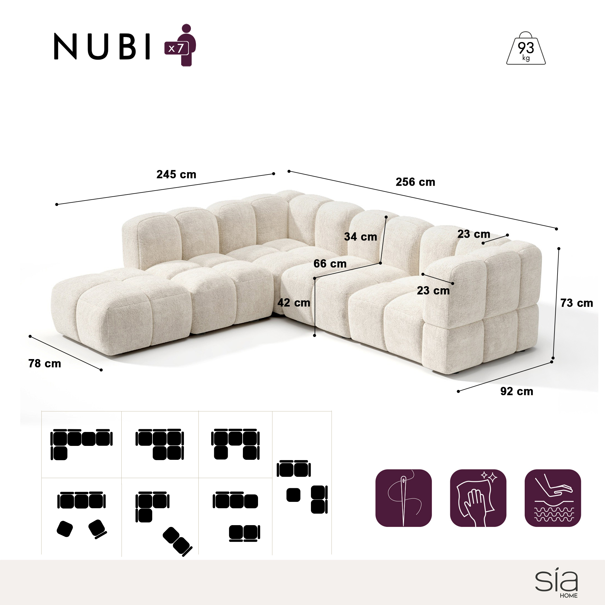 sia-nubi-canap-angle-gauche-modulable-7-places-tissu image 3
