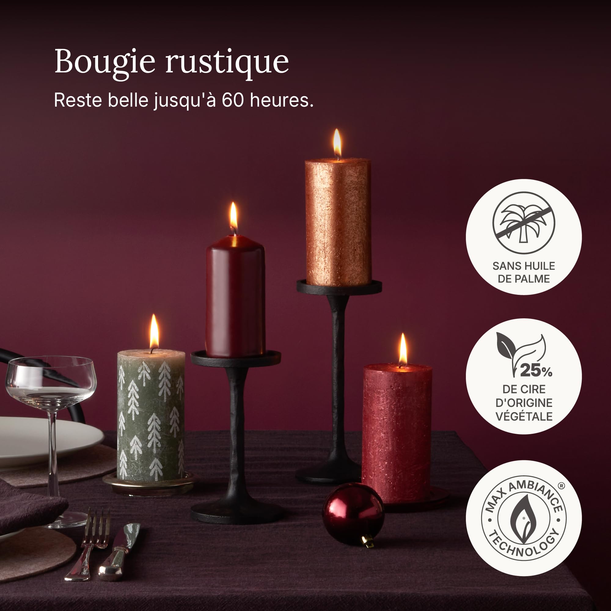 bolsius-rustic-bougie-pilier-verte-sapin-no-l-13-cm-60h image 5