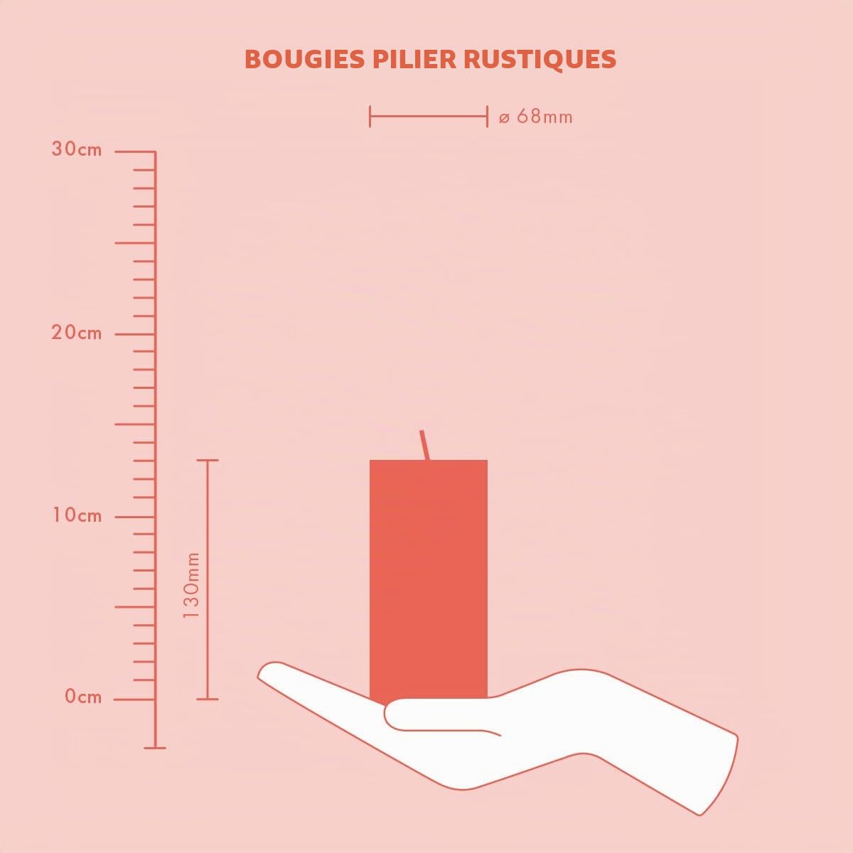 bolsius-bougies-rustiques-champagne-13x7-cm-bougie-60h-lot-4 image 5