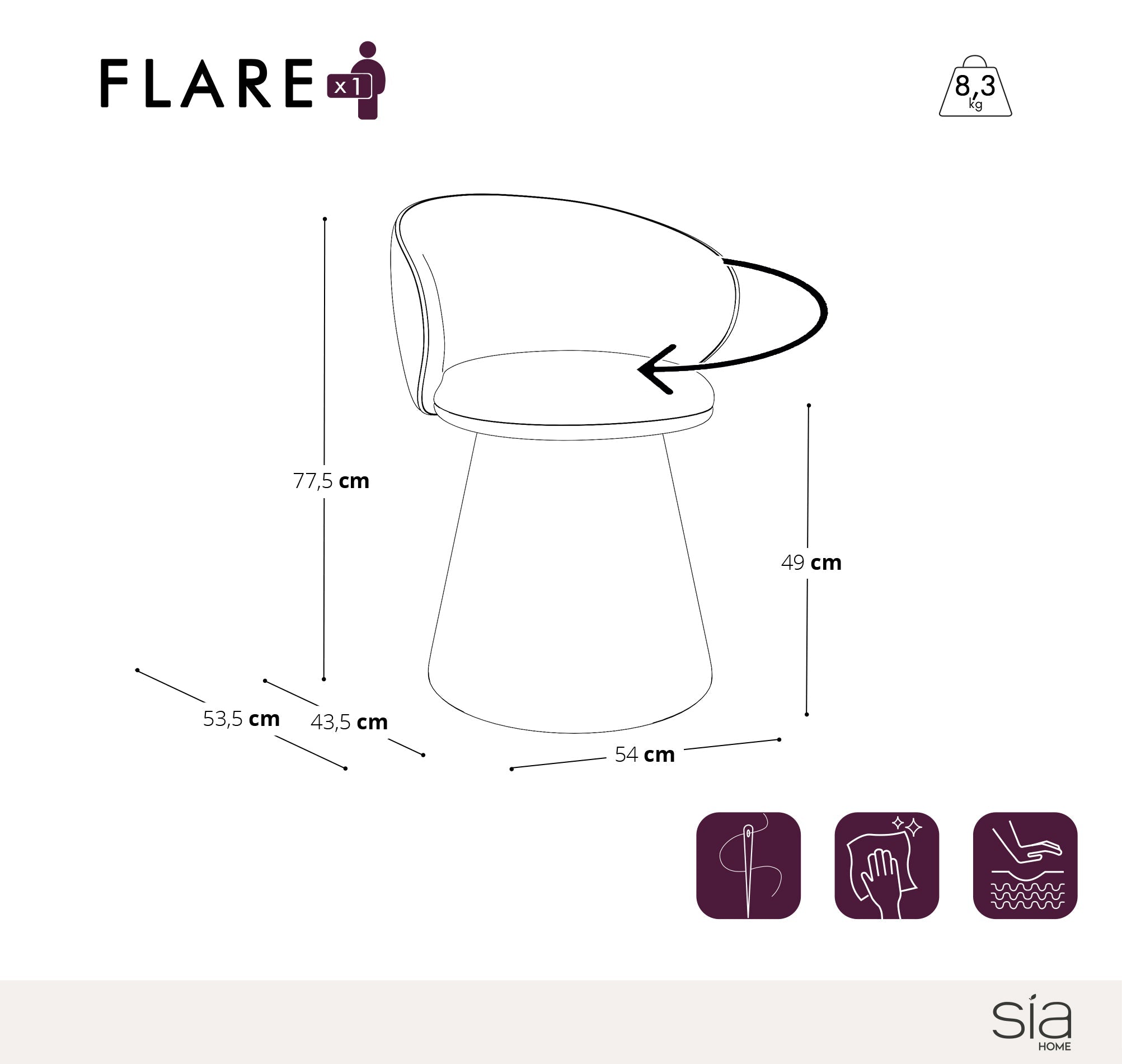 sia-jena-flare-fauteuil-enveloppant-cr-me-pied-vas image 6