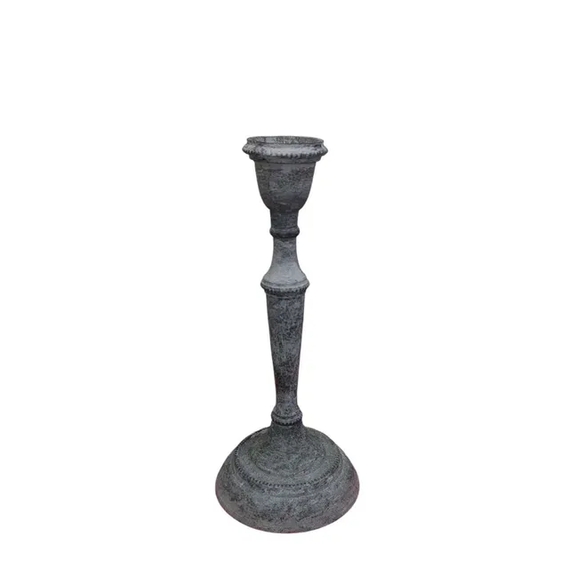 sia-deco-nora-aspen-bougeoir-acier-gris-23-cm image 1
