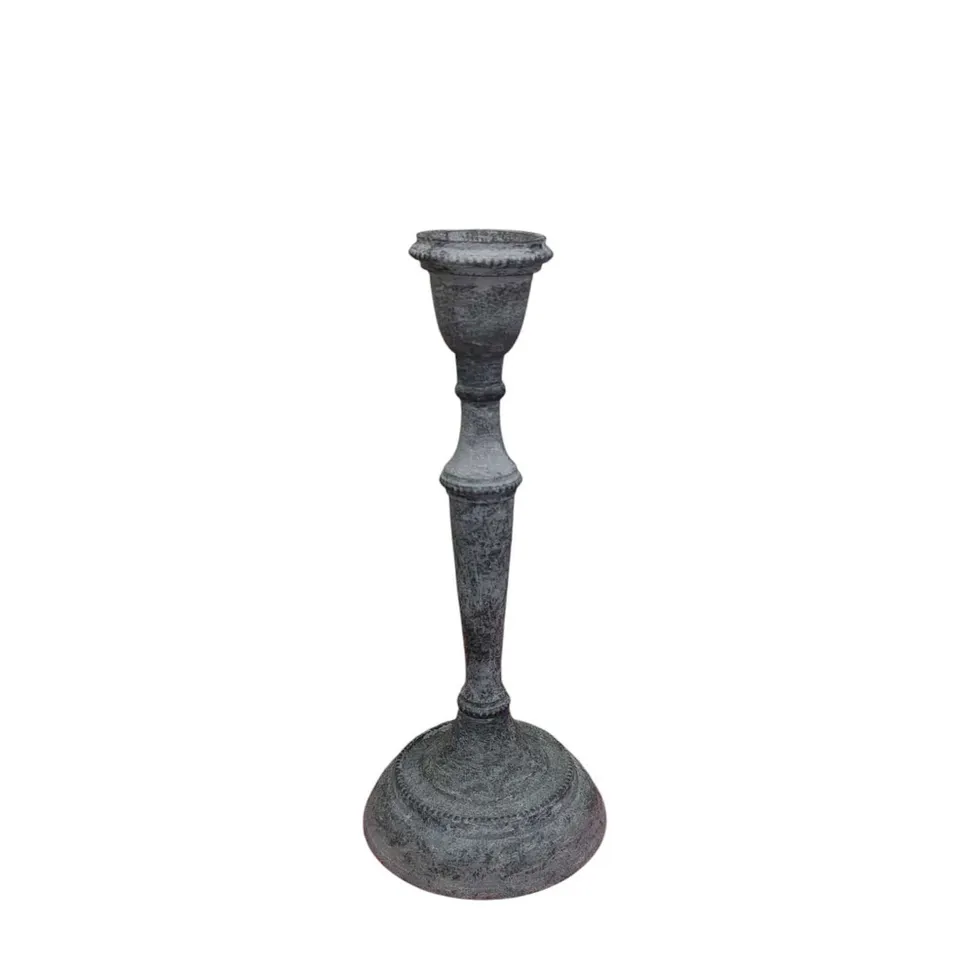sia-deco-nora-aspen-bougeoir-acier-gris-23-cm image 1
