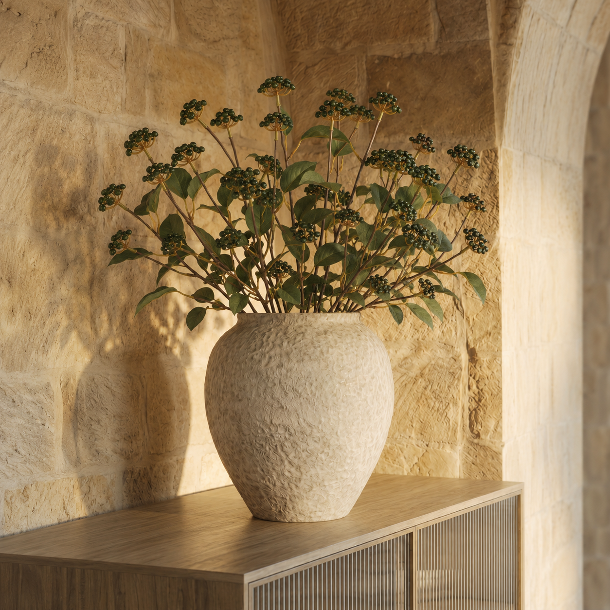 sia-noah-baies-branche-artificielle-vert-fonc-73-cm image 2
