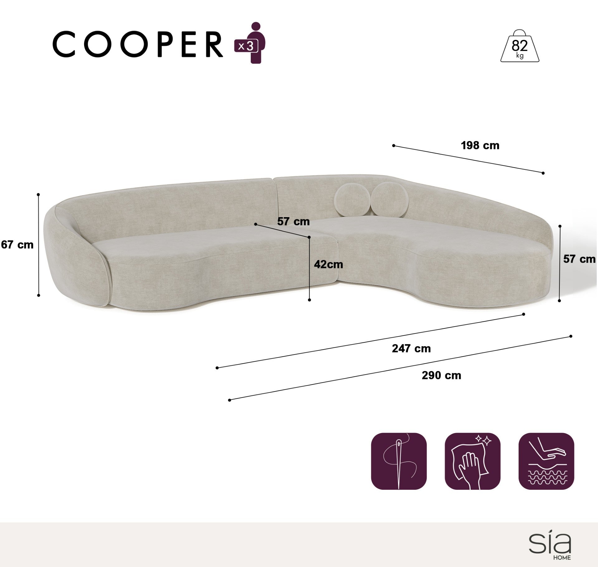 sia-cooper-canap-angle-droit-cr-me-spacieux-arrondi image 4