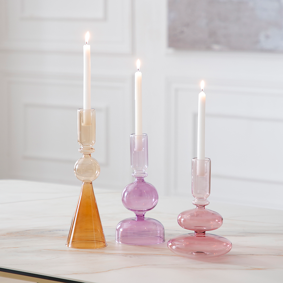 sia-nora-bougeoir-sunrise-25-cm-verre-mauve image 5