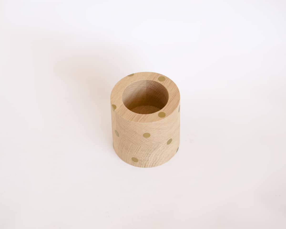 am-cla-pots-cache-pot-bois-rond-pois-dor-s-ch-ne-9-cm image 5