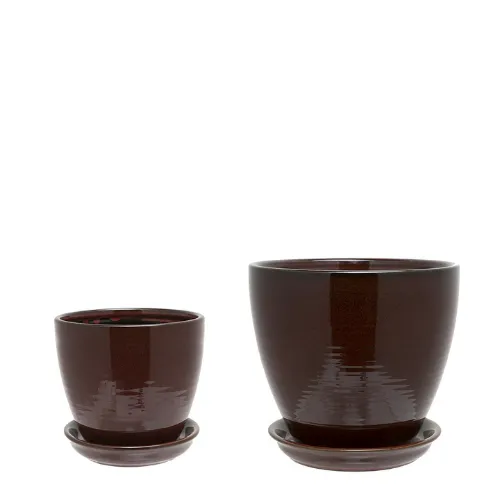 sia-antica-cache-pots-c-ramique-bordeaux-lot-de-2-soucoupes image 1