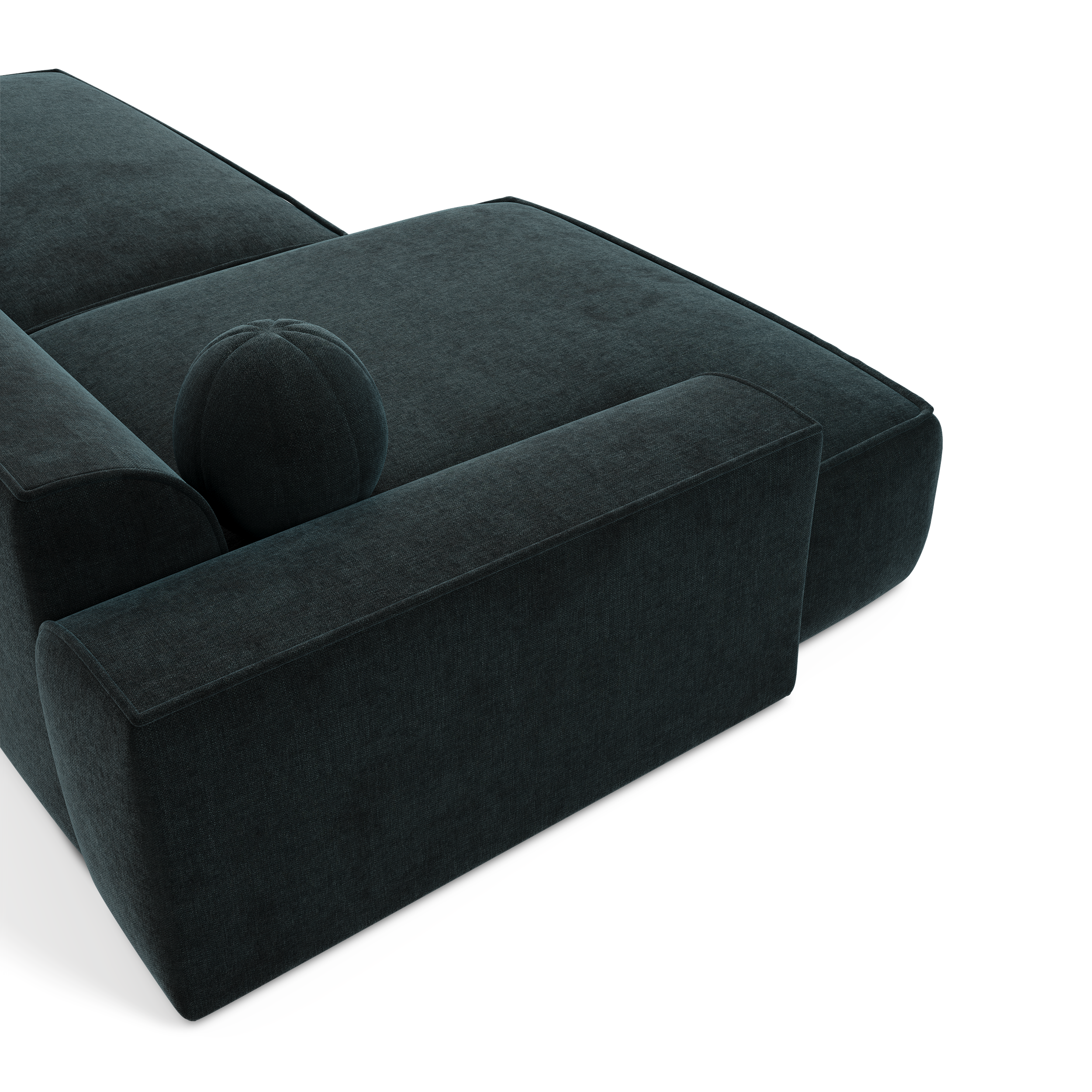 sia-ania-canap-angle-gauche-bleu-paon-spacieux image 5