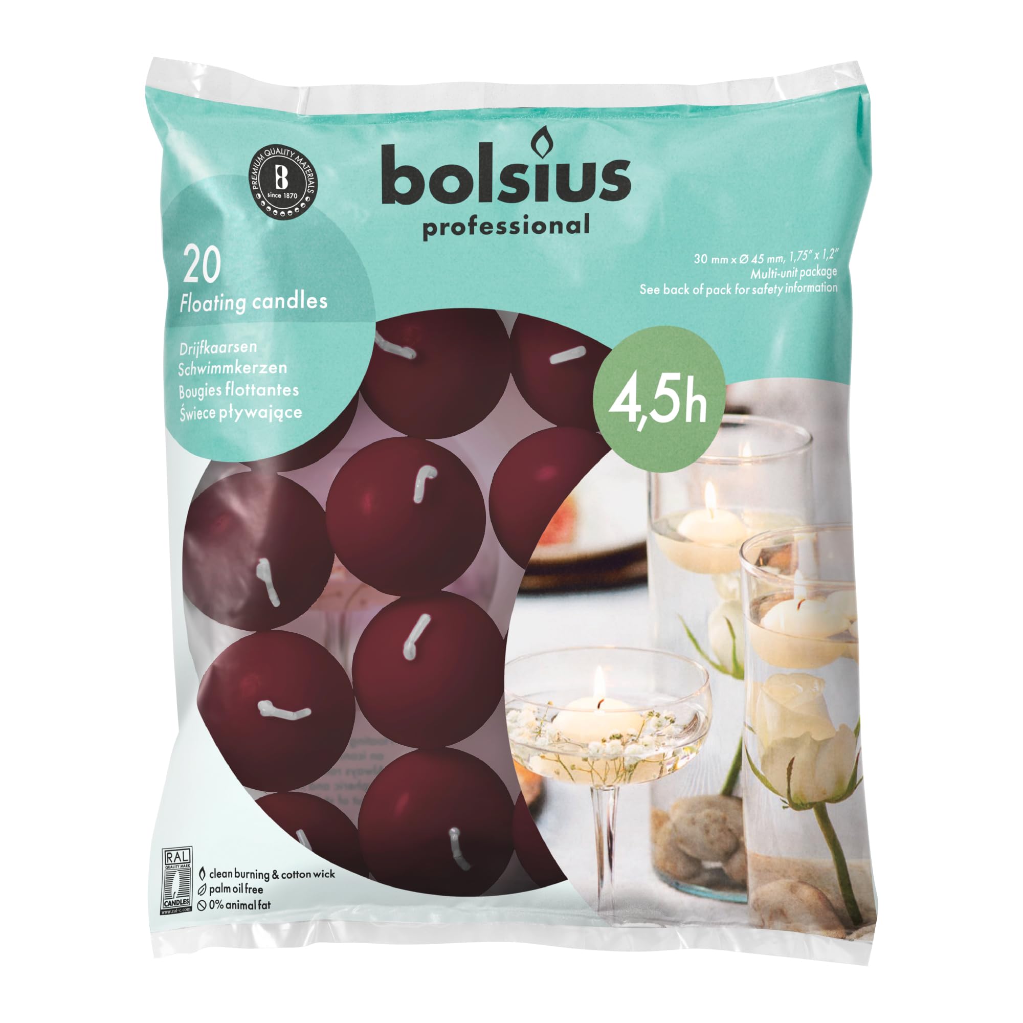 bolsius-bougies-piliers-20-bougies-flottantes-ivoire-sans-parfum image 8