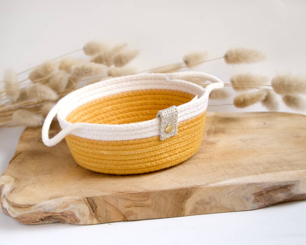am-cla-paniers-rangement-corbeille-jaune-anses-coton image 2
