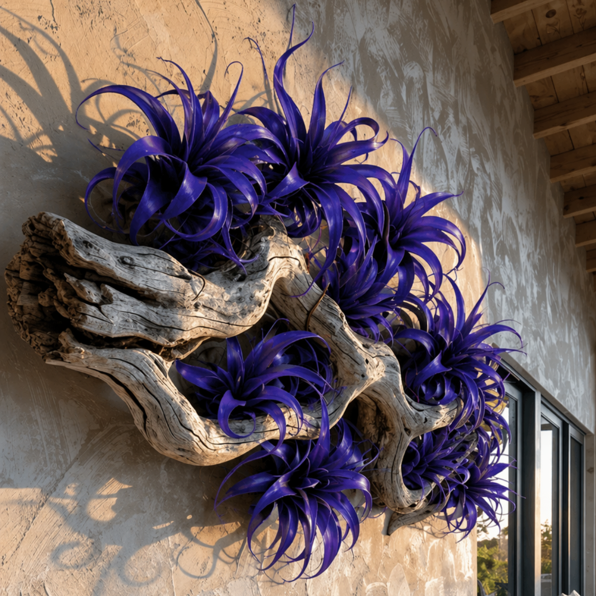 sia-deco-noah-tillandsia-bleue-27-cm-tige-piquer image 2