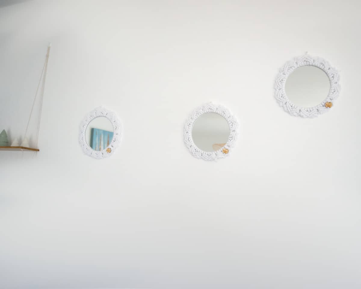 am-cla-miroirs-macram-ronds-blancs-lot-de-3-diam-tre-20-cm image 6