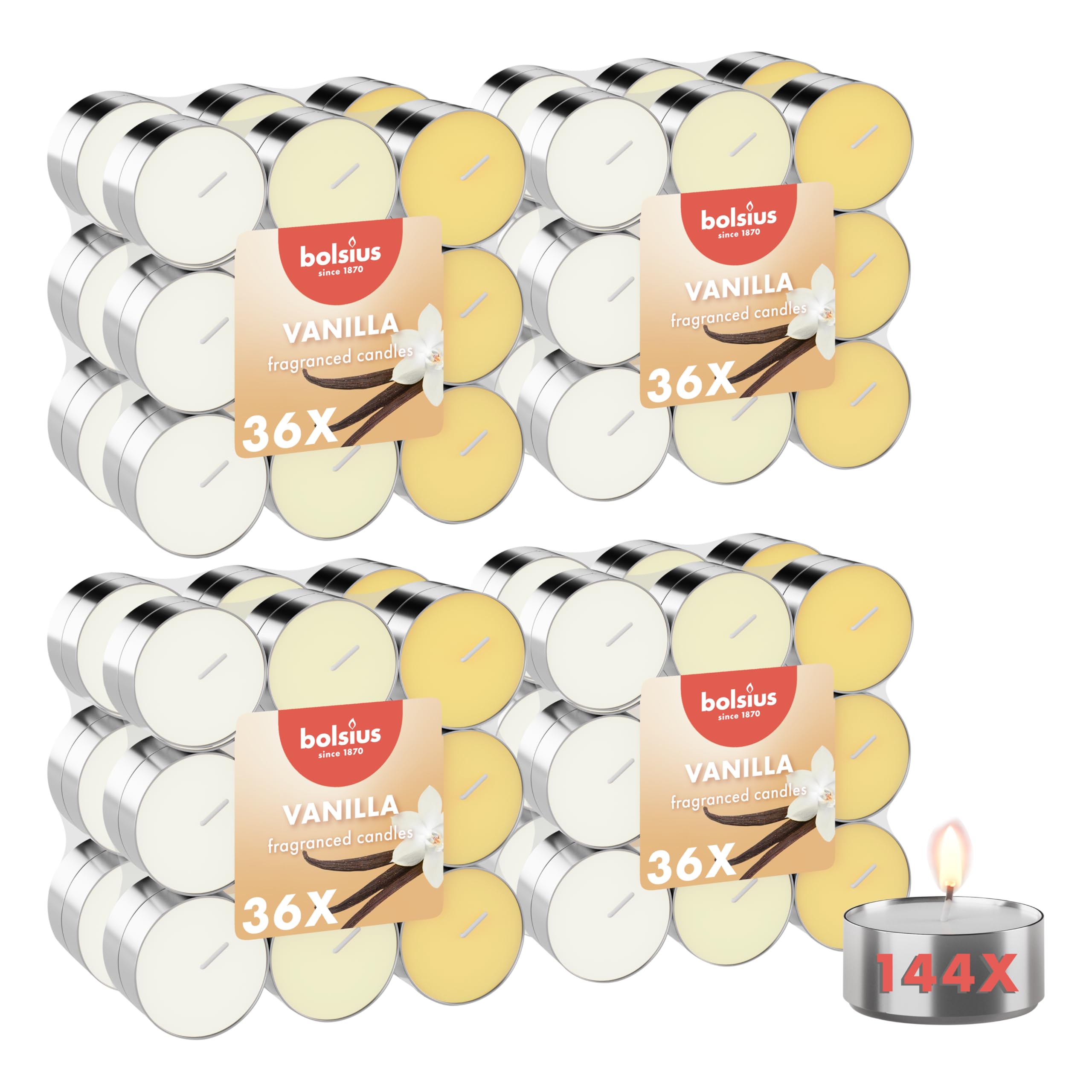 bolsius-vanilla-bougies-chauffe-plat-parfum-es-144-pi-ces-3h image 1
