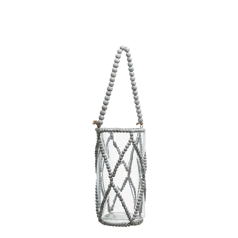 sia-deco-nora-lanterne-pearl-gris-22-5-cm-bois-et-verre image 1