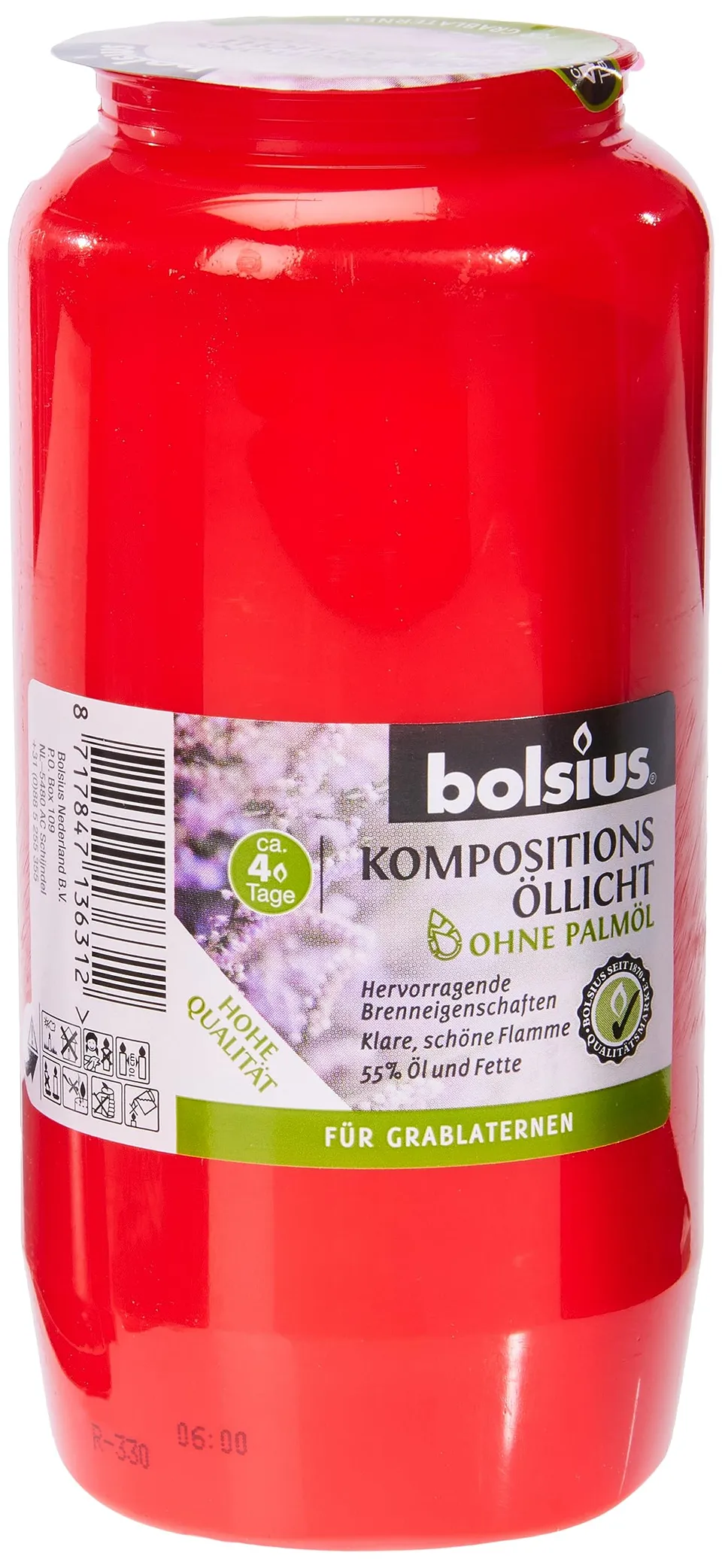 bolsius-n-7-bougie-fun-raire-rouge-lot-24-85h image 1